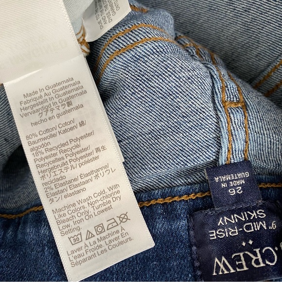 J. Crew 9” Button Fly High Rise Skinny Jeans - Picture 8 of 8